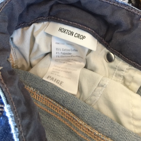 Paige Hoxton Crop Jeans Brantley Destructed 29 - Picture 7 of 8